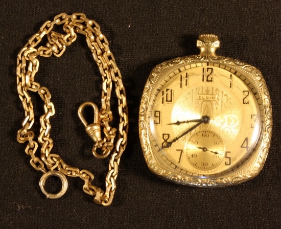 1920's Elgin Open Face Pocket Watch