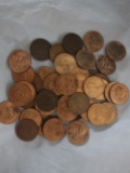 Bag of 44 Half Penny UK Copper Coins