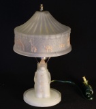 Antique Circus Frosted glass Lamp
