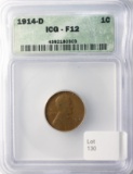 1914-D Lincoln Cent, Graded
