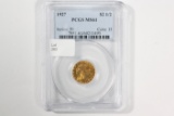 1927 $2 1/2 Dollar Gold Indian PCGS MS61