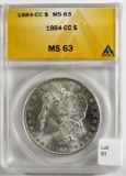 1884-CC Morgan Dollar, Graded