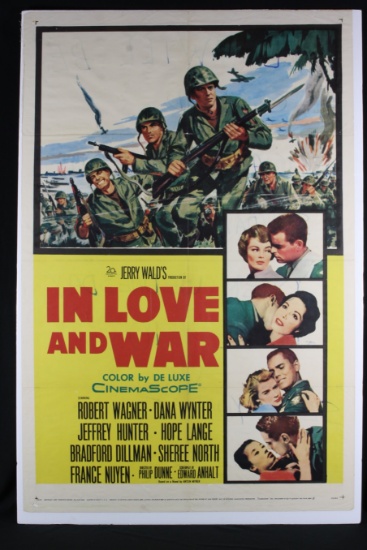 1958 war movie one sheet poster for “In Love and War”