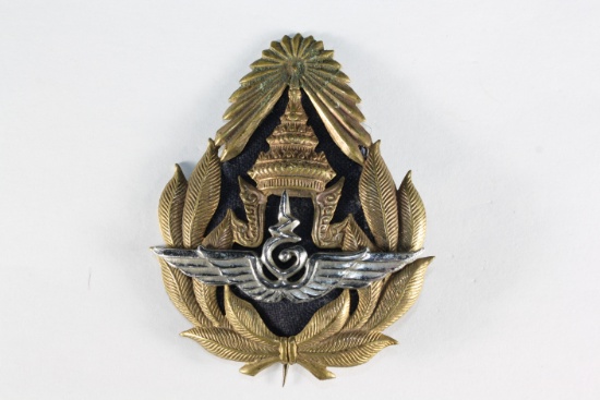 Vietnam War Thai Air Force officer’s hat badge