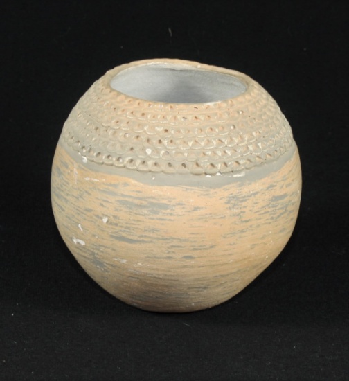 Vintage small Acoma Indian bowl by Rebecca Lucano