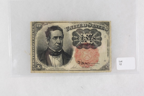 10¢ 1874 Fractional Currency note
