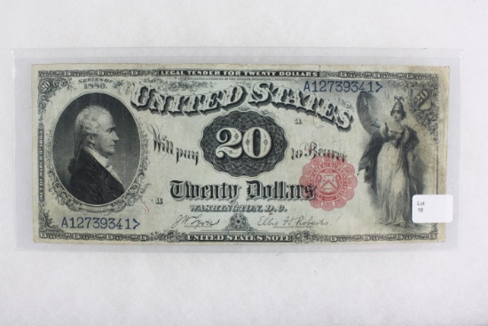 Series 1880 large size $20.00 US note