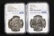 (2) 2016 Mark Twain Commemorative Coins - NGC