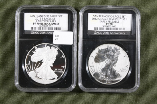 2012-S San Francisco Eagle Set NGC Graded