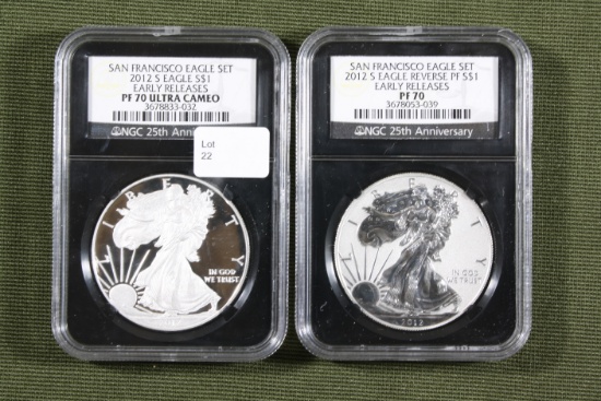 2012-S San Francisco Eagle Set NGC Graded