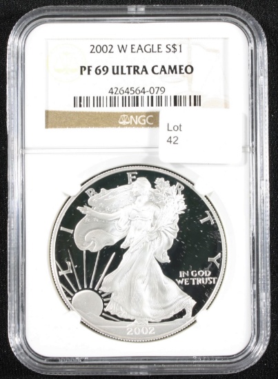 2002-W S Silver Eagle NGC PF69 Ultra Cameo