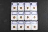 1909-1920 Graded Lincoln Cents (12 total)