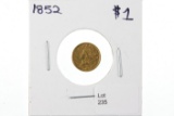 1852 $1.00 Gold