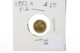 1852-O $1.00 Gold