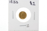 1853 $1.00 Gold