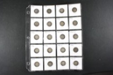 Sheet of (20) Barber Dimes - common/circulated