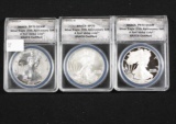 Lot of (3) 2006 Silver Eagles ANACS Graded