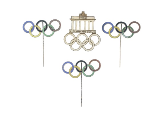 Lot of (4) German 1936 Olympic Pins