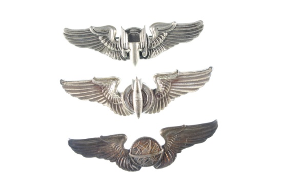 Sterling Bomber Crew Wings - Lot of 3