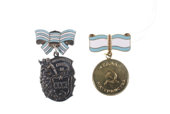 Soviet Order of Maternal Glory Badges (2)