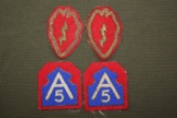 Theater made WWII Bullion Patch Lot (4)