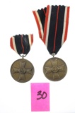 (2) WWII German War Merit Medals