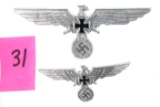 (2) German Veterans Cap Eagles