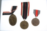 Lot of (3) German Medals