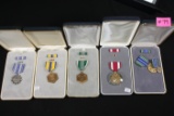 Lot of (5) US Military Cased Medals