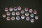 (19) Sweet Caporal Cigarettes antique flag pins