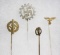 (4) Nazi stick pins – all different