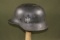 German M-40 WWII single decal army helmet w/ liner