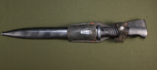 WWII German Mauser bayonet with frog