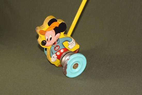 1950’s Gong Bell “Mickey Mouse” pull toy
