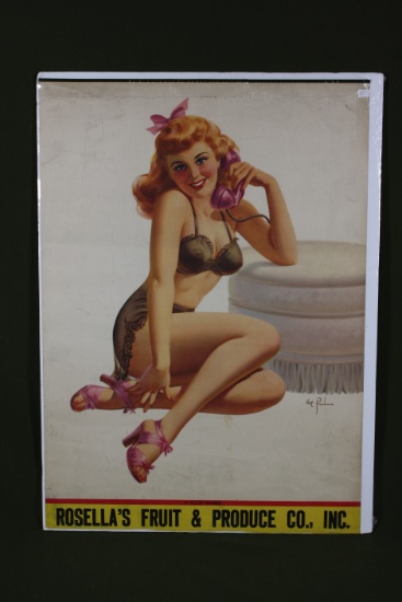 1950’s pin-up girl calendar top (with Art Frahm art).