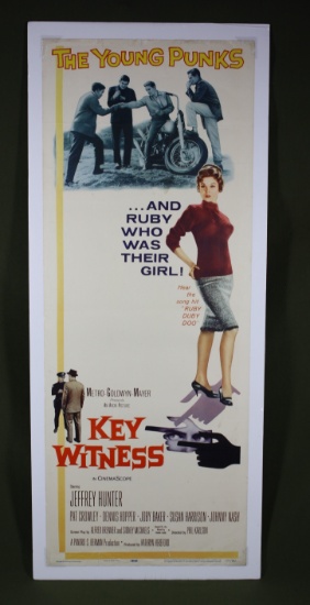 1960 insert movie poster for “Key Witness”