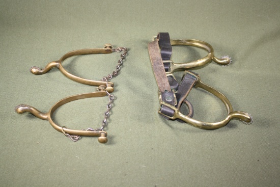 (2) pair of vintage spurs