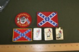 Lot of Confed flag/Forget Hell! lighters & patches