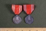 (2) WWII Japanese Red Cross medals
