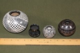 (4) small Native American pottery pieces.