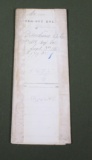 1861 Union 33rd Illinois Inf. Muster Out roll document