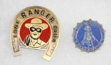 (2) 1940’s “Lone Ranger” premium pins