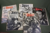 (5) WWII Nazi “Der Adler” magazines