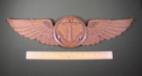 WWII 24” wooden USN Combat Observer wings