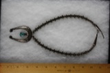 Navajo sterling necklace w/ sand cast pendant