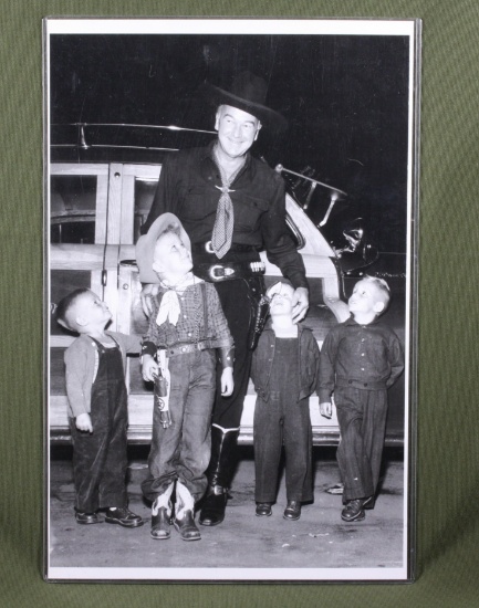 1950’s “Hopalong Cassidy” with kids photograph