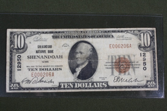 Series 1929 $10.00 National Currency