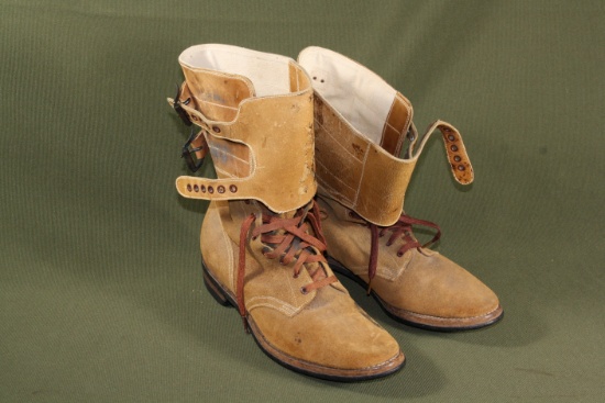 WWII U.S. Army WAC double buckle combat boots