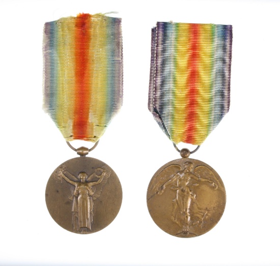WWI British and French Victory medals