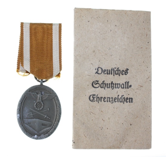 WWII Nazi West Wall medal with original envelope